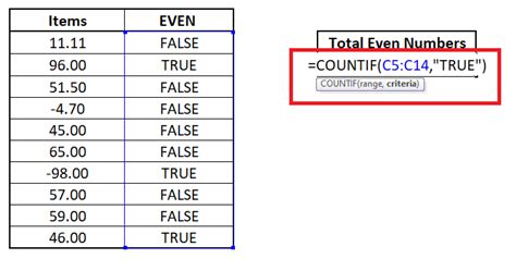 Excel EVEN function .